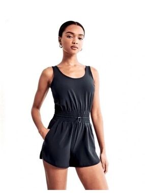 Abercrombie & Fitch Black Sleeveless Jumpsuit